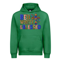 Emerald red white and blessed Urban Hoodie - texasbilliewilder