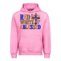 Fuchsia Pink red white and blessed Urban Hoodie - texasbilliewilder