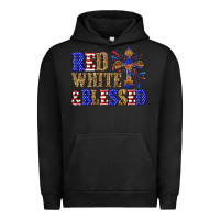 Pigment Black red white and blessed Urban Hoodie - texasbilliewilder