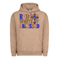Pigment Burro red white and blessed Urban Hoodie - texasbilliewilder
