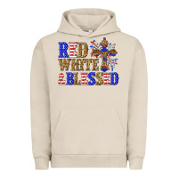 Pigment French Oak red white and blessed Urban Hoodie - texasbilliewilder