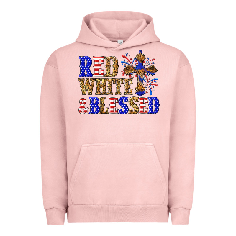 Red White And Blessed Urban Hoodie by texasbilliewilder | Teevron