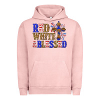 Pigment Salmon red white and blessed Urban Hoodie - texasbilliewilder
