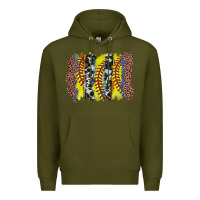 Army Green softball brushstroke Premium Hoodie - Zillion Design Studio