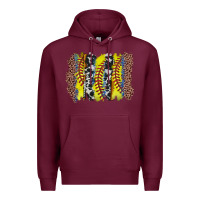 Burgundy softball brushstroke Premium Hoodie - Zillion Design Studio