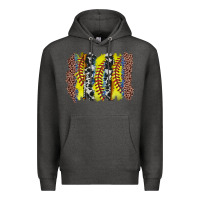 Charcoal Heather softball brushstroke Premium Hoodie - Zillion Design Studio