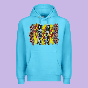 Softball Brushstroke Premium Hoodie Designed By Zillion Design Studio