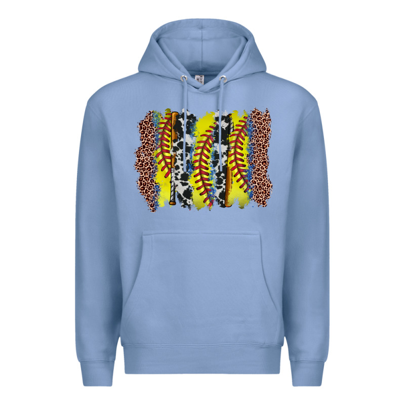Softball Brushstroke Premium Hoodie by Zillion Design Studio | Teevron