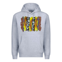 Heather Grey softball brushstroke Premium Hoodie - Zillion Design Studio