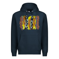Navy softball brushstroke Premium Hoodie - Zillion Design Studio