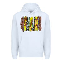 White softball brushstroke Premium Hoodie - Zillion Design Studio
