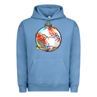 Pigment Pebble Blue christmas baseball Urban Hoodie - Zillion Design Studio