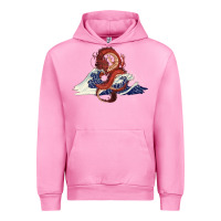 Fuchsia Pink asian dragon and ocean waves Urban Hoodie - RanaPortraitStore