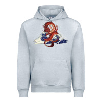 Heather Grey asian dragon and ocean waves Urban Hoodie - RanaPortraitStore