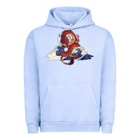 Pigment Grape Ice asian dragon and ocean waves Urban Hoodie - RanaPortraitStore