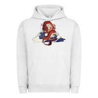 Pigment Lunar Rock asian dragon and ocean waves Urban Hoodie - RanaPortraitStore