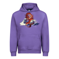 Tulip asian dragon and ocean waves Urban Hoodie - RanaPortraitStore