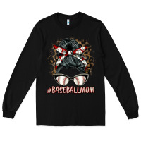 Black baseballmom messy bun Long Sleeve Tee - BarkalooDesign