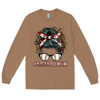 Toasted Coconut baseballmom messy bun Long Sleeve Tee - BarkalooDesign