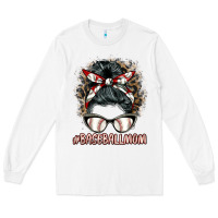 White baseballmom messy bun Long Sleeve Tee - BarkalooDesign