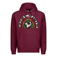 Burgundy soccer rainbow Premium Hoodie - Zillion Design Studio