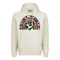 Oatmeal Heather soccer rainbow Premium Hoodie - Zillion Design Studio