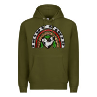 Army Green soccer rainbow Premium Hoodie - Zillion Design Studio