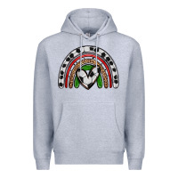 Heather Grey soccer rainbow Premium Hoodie - Zillion Design Studio