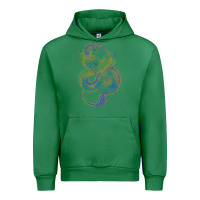 Emerald blue and orange dragon Urban Hoodie - RanaPortraitStore