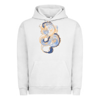 Pigment Lunar Rock blue and orange dragon Urban Hoodie - RanaPortraitStore