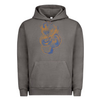 Pigment Tornado blue and orange dragon Urban Hoodie - RanaPortraitStore