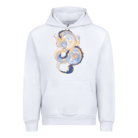 White blue and orange dragon Urban Hoodie - RanaPortraitStore