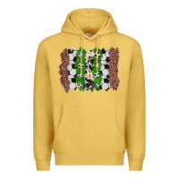 Antique Gold soccer brushstroke Premium Hoodie - Zillion Design Studio