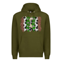 Army Green soccer brushstroke Premium Hoodie - Zillion Design Studio