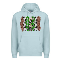 Blue Mist soccer brushstroke Premium Hoodie - Zillion Design Studio