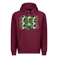 Burgundy soccer brushstroke Premium Hoodie - Zillion Design Studio