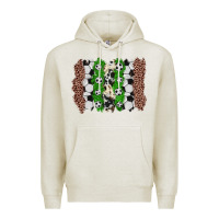 Oatmeal Heather soccer brushstroke Premium Hoodie - Zillion Design Studio