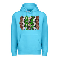 Ocean Blue soccer brushstroke Premium Hoodie - Zillion Design Studio