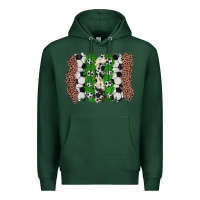Sports Green soccer brushstroke Premium Hoodie - Zillion Design Studio