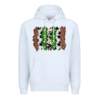 White soccer brushstroke Premium Hoodie - Zillion Design Studio