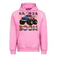 Fuchsia Pink red white and boom Urban Hoodie - texasbilliewilder
