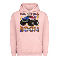 Pigment Salmon red white and boom Urban Hoodie - texasbilliewilder