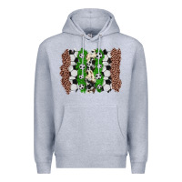 Heather Grey soccer brushstroke Premium Hoodie - Zillion Design Studio