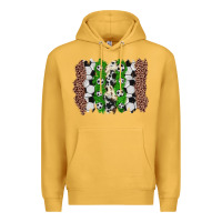 Mustard soccer brushstroke Premium Hoodie - Zillion Design Studio