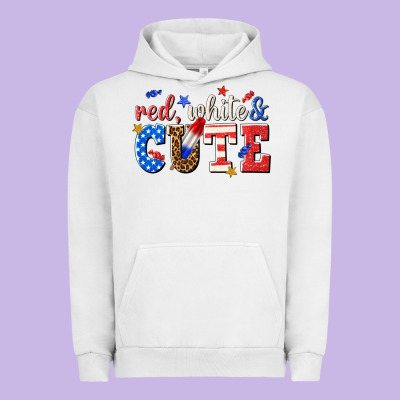 Urban Hoodie red white and cute billie wilder