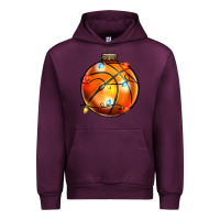 Mauve Wine christmas baskeball Urban Hoodie - Zillion Design Studio