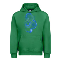 Emerald blue dragon Urban Hoodie - RanaPortraitStore