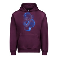 Mauve Wine blue dragon Urban Hoodie - RanaPortraitStore