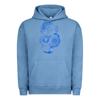 Pigment Pebble Blue blue dragon Urban Hoodie - RanaPortraitStore