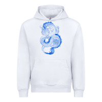 White blue dragon Urban Hoodie - RanaPortraitStore